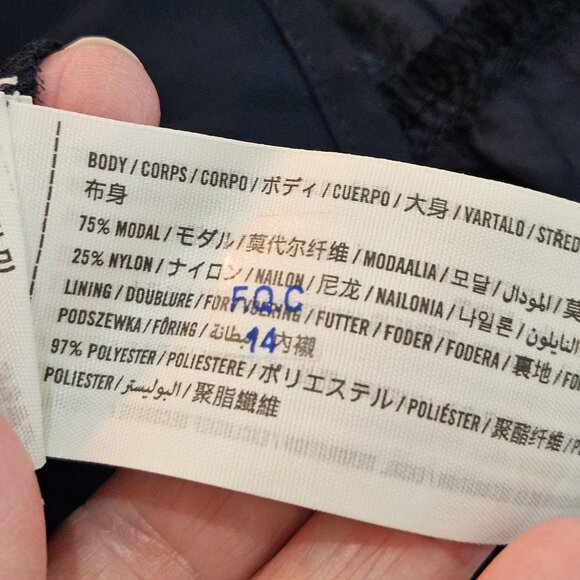 Abercrombie & Fitch Emerson Poplin Puff Sleeve Dress Size XS Navy - Picture 10 of 12